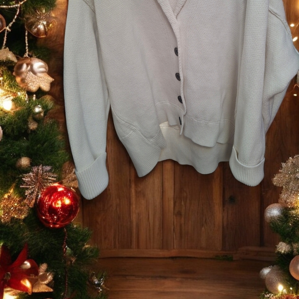 Free People Cream Button-Up Jacket